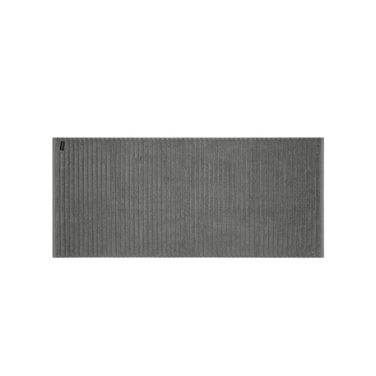 Bemboka Long Bath Mat, Rib Weave, 100% Cotton, 1200gsm, Grey