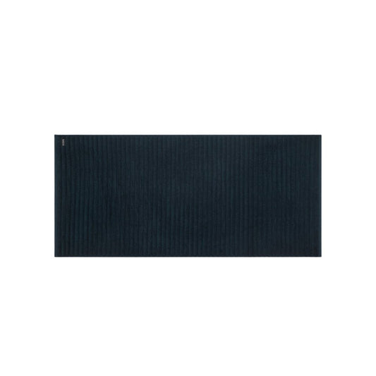 Bemboka Long Bath Mat, Rib Weave, 100% Cotton, 1200gsm, Ink