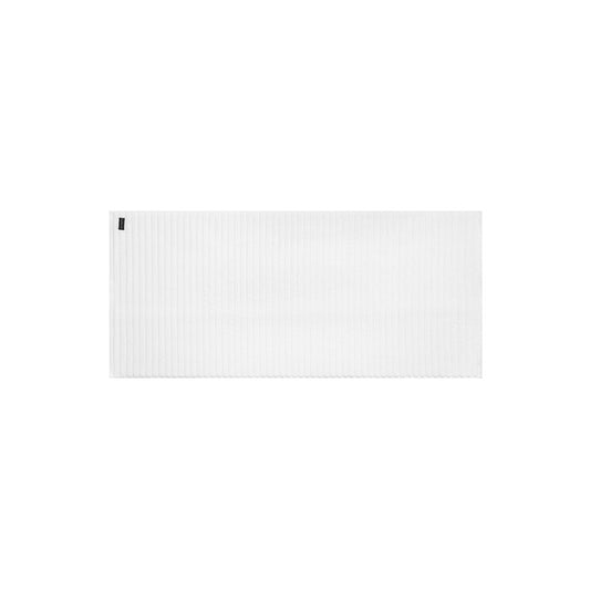 Bemboka Long Bath Mat, Rib Weave, 100% Cotton, 1200gsm, White