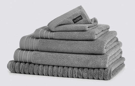 Bemboka Bath Towel, Jacquard Weave, 100% Cotton, 650gsm, Grey