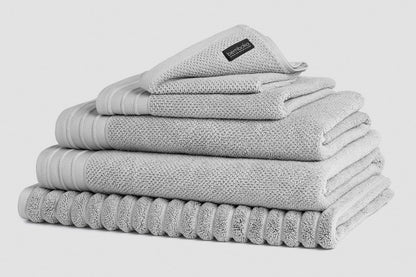 Bemboka Face Washer, Jacquard Weave, 100% Cotton, 650gsm, Dove