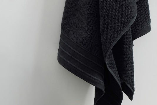 Bemboka Hand Towel, Jacquard Weave, 100% Cotton, 650gsm, Black