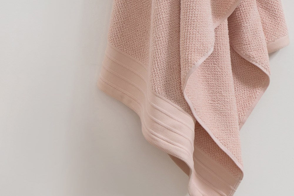 Bemboka Hand Towel, Jacquard Weave, 100% Cotton, 650gsm, Blush