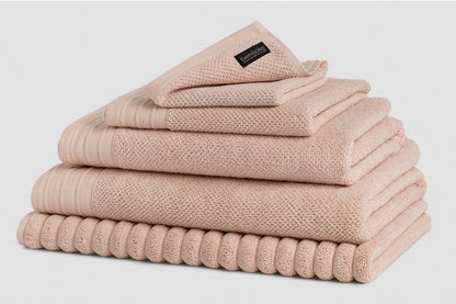 Bemboka Hand Towel, Jacquard Weave, 100% Cotton, 650gsm, Blush