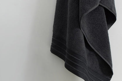 Bemboka Hand Towel, Jacquard Weave, 100% Cotton, 650gsm, Charcoal