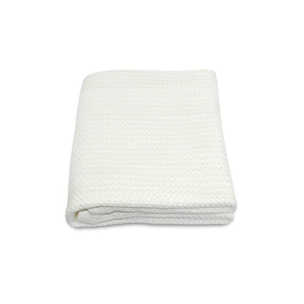 Babyhood Little J Thermal Cot Blanket, 100% Cotton, White