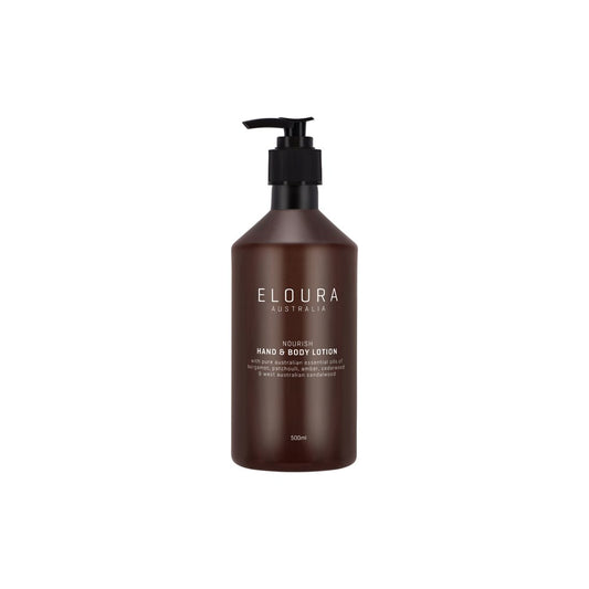 Eloura Australia Amber Nourish Hand & Body Lotion in Pump Dispenser, 500ml