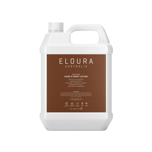 Eloura Australia Amber Nourish Hand & Body Lotion Bulk Refill, 5L