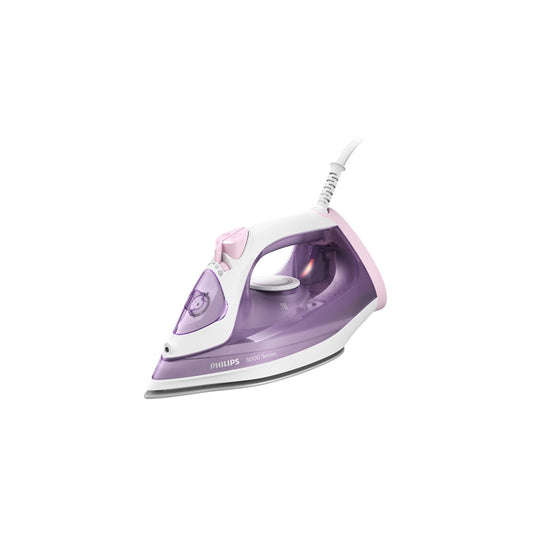 Philips Steam Iron 3000 Series, 2000W, 1.9m Cord, Purple/White