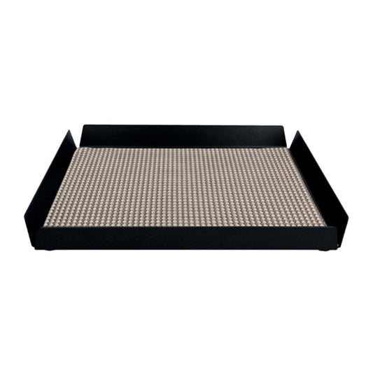 JVD Service Tray Alux, Large, Matt Olive Mat, Anthracite Black Finish