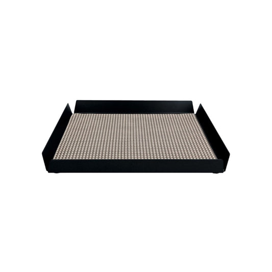 JVD Service Tray Alux, Small, Matt Olive Mat, Anthracite Black Finish