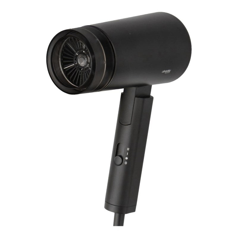 JVD Foldable Hair Dryer Uno, 2000W, DC Motor, 2m Straight Cord, Matt Black