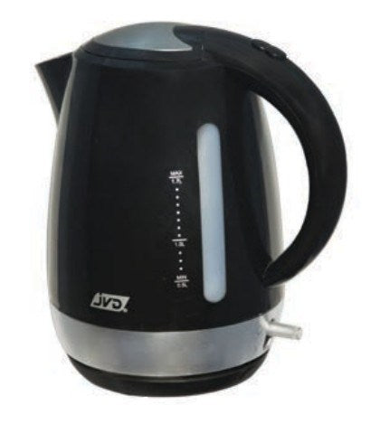 JVD Kettle Meridien, 1.7L, Single Wall, 1850W, Black
