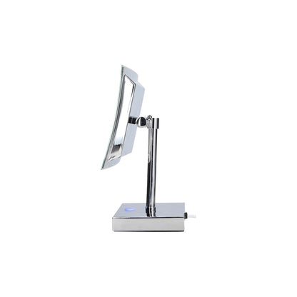 JVD Desktop Mirror Polaris, LED, 3X, Square, 200mm, Chrome