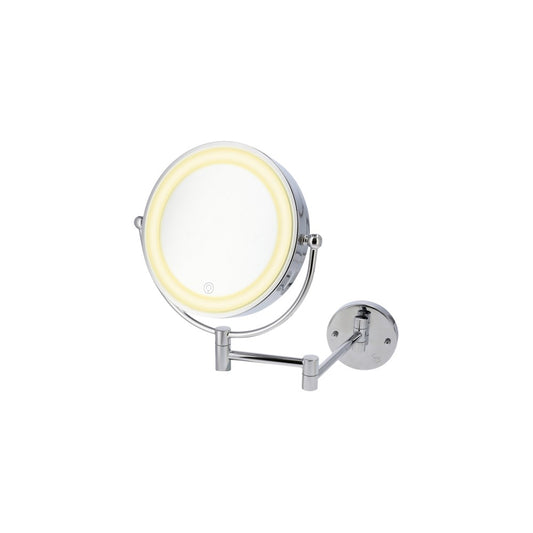 JVD Wall-Mounted Mirror Evoque, LED, 1X/3X, 200mm, Chrome