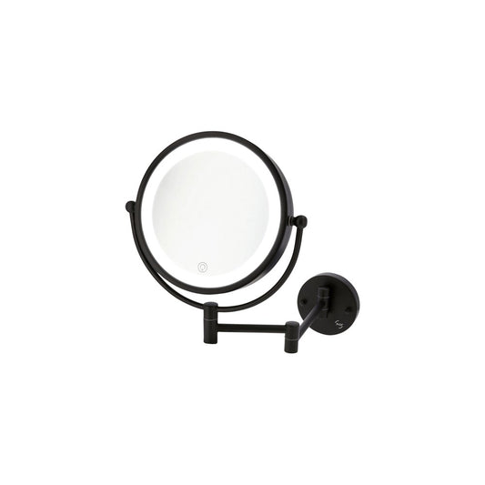 JVD Wall-Mounted Mirror Evoque, LED, 1X/3X, 200mm, Matt Black