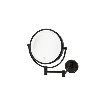 JVD Wall-Mounted Mirror Evoque, LED, 1X/3X, 200mm, Matt Black