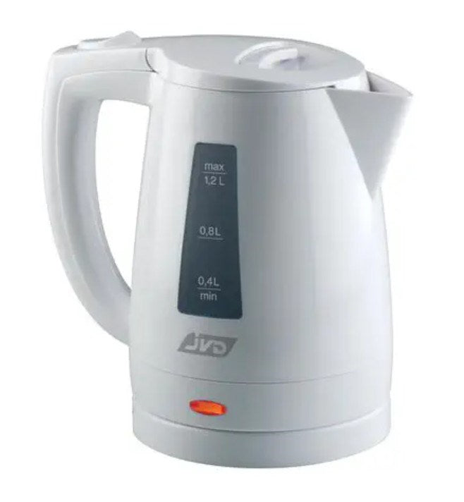 JVD Kettle Zenith, 0.8L, Single Wall, 1250W, White