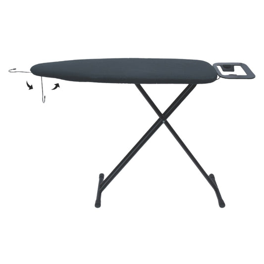 JVD Ironing Board & Hook Prestige, 10mm Double-Sided Cover, Black