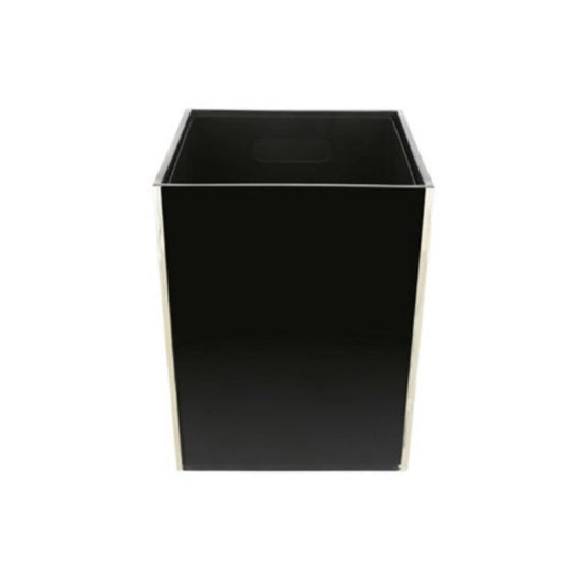 JVD Double Layer Bin Paris, Metal Inner Liner, Black Translucent Finish