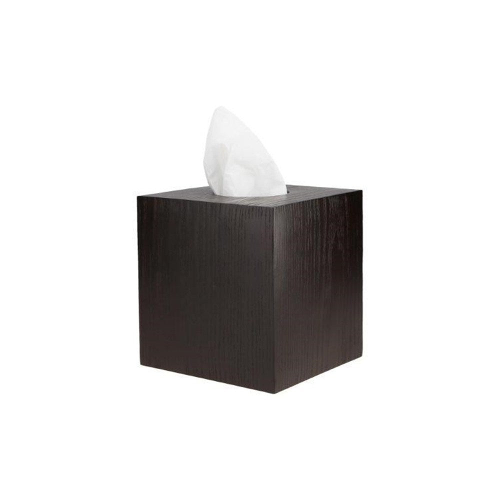 JVD Tissue Box Rustic, Square, Brown Woodgrain Finish