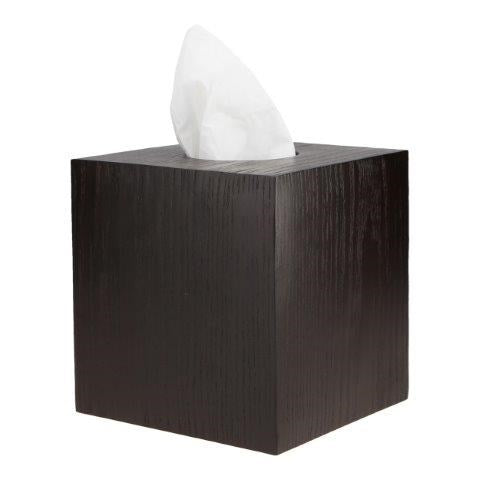JVD Tissue Box Rustic, Square, Brown Woodgrain Finish