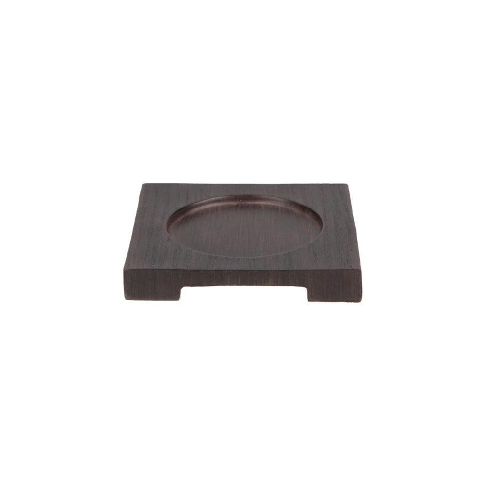 JVD Soap Dish Rustic, Square, Brown Woodgrain Finish