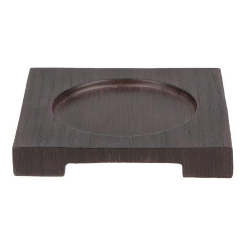JVD Soap Dish Rustic, Square, Brown Woodgrain Finish