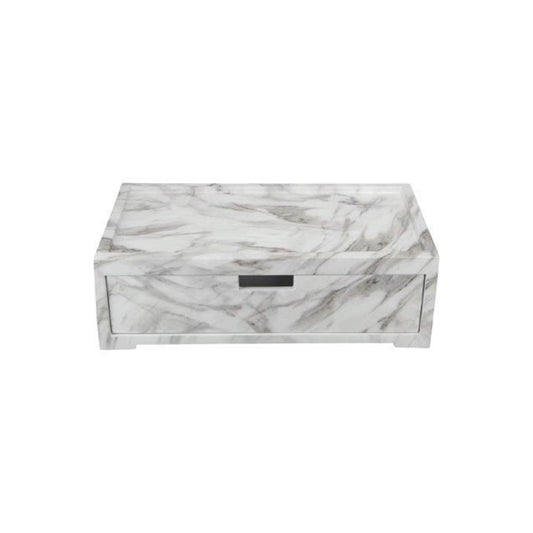 JVD Amenity Drawer Carrara, White Marble Finish