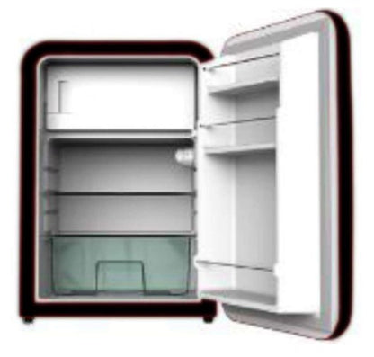 JVD Minibar Stylux, 90L Chiller, 16L Freezer, Matt Black