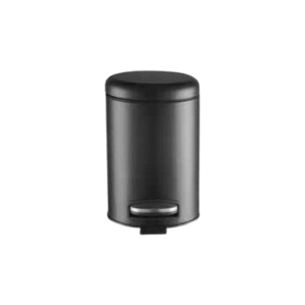 JVD Pedal Bin Lotus, 3L, Round, Matt Black