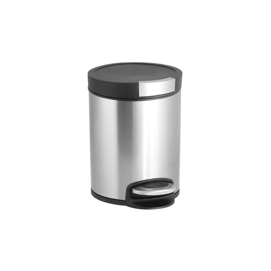 JVD Pedal Bin Athens, 5L, Round, Stainless Steel