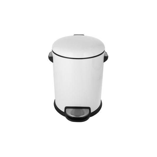 JVD Pedal Bin Excalibur, 5L, Round, Powder-Coated White