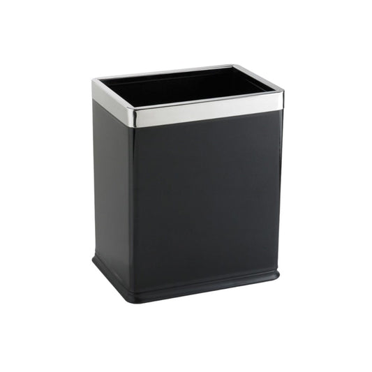 JVD Guestroom Bin York, 7.6L, Rectangle, Black with Chrome Rim