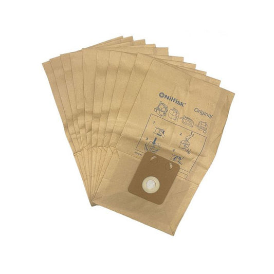 Nilfisk Dustbags, 10L, 10pcs, Suits VP300 Eco & HEPA, VP400 HEPA