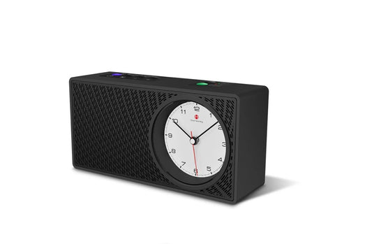 Oliver Hemming Bluetooth Alarm Speaker Robin, Night Light, Black/Black Facia