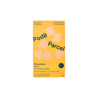 Pod & Parcel Coffee Pods Florentino, Intensity 12/13