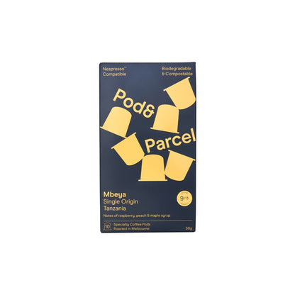 Pod & Parcel Coffee Pods Mbeya, Intensity 9/13