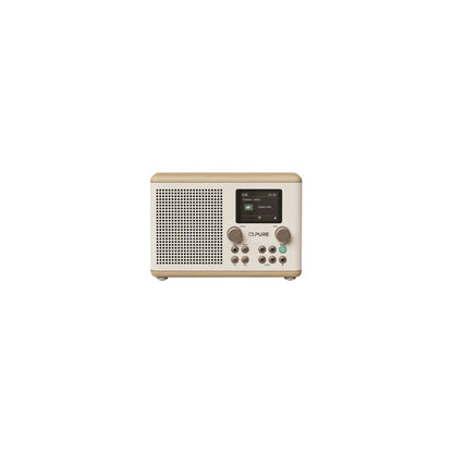 Pure Bluetooth Alarm Radio Speaker Classic H4, Cotton White/Oak