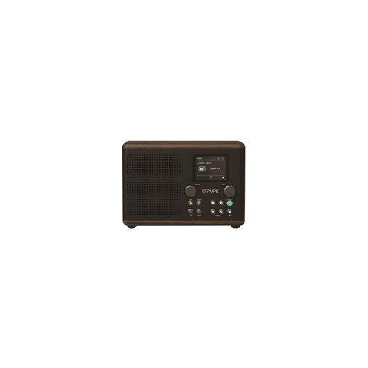 Pure Bluetooth Alarm Radio Speaker Classic H4, Black/Walnut