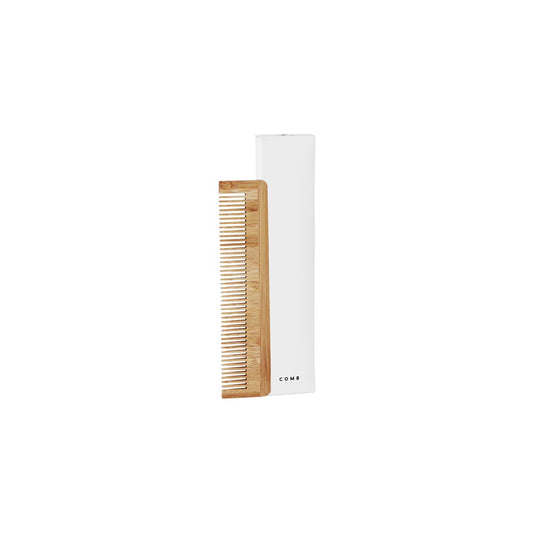 Pure White Bamboo Comb, White Box