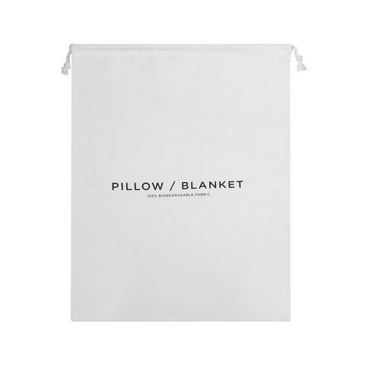 Pure White Pillow/Blanket Bag, Biodegradable Bamboo Fibre, White