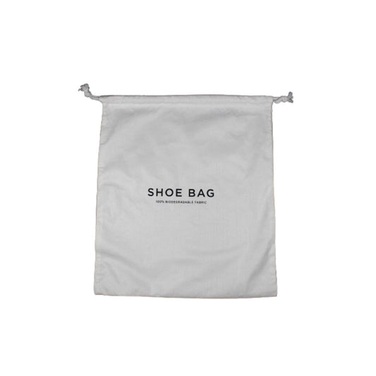 Pure White Shoe Bag, Biodegradable Bamboo Fibre, White