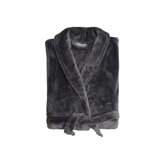 Simba Bathrobe Deluxe Microfibre, Adult Size, 300gsm, Charcoal