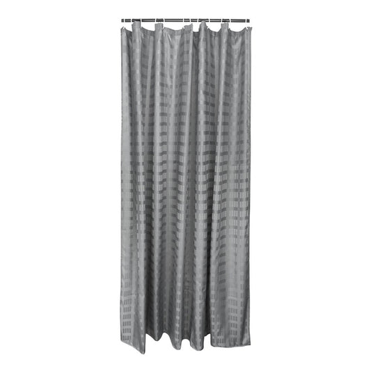 Simba Shower Curtain Box Stripe, 100% Polyester, Charcoal