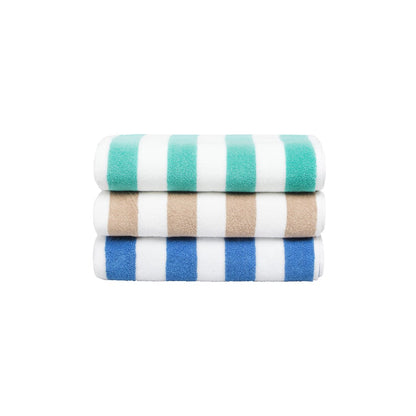 Simba Pool Towel Vat Dyed, 100% Soft Cotton, 476gsm, Blue/White