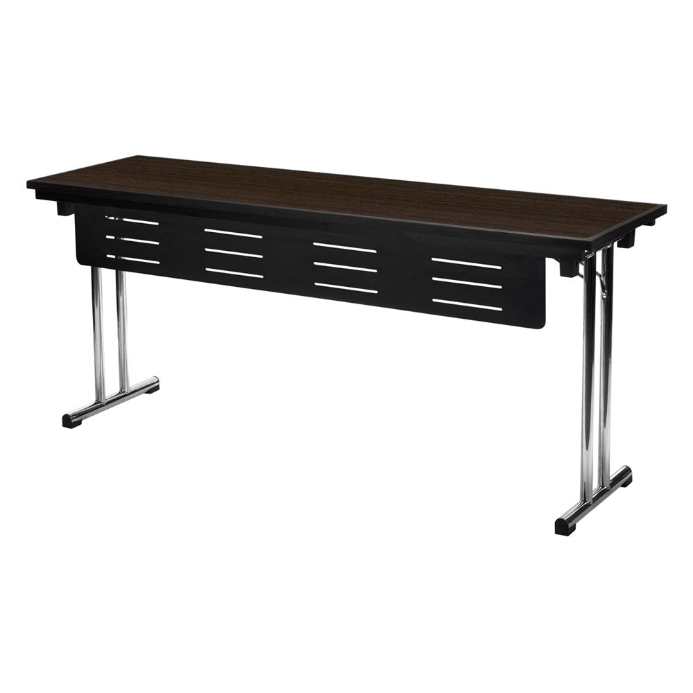 SKS Rectangular Table & Modesty Panel CONVEX, 1830mm, Brown/Black ...