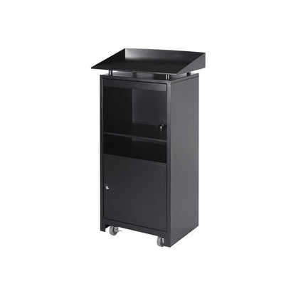SKS Rostrum PREMIUM, Lamp/Mic/Shelves/Storage, Mild Steel, Black