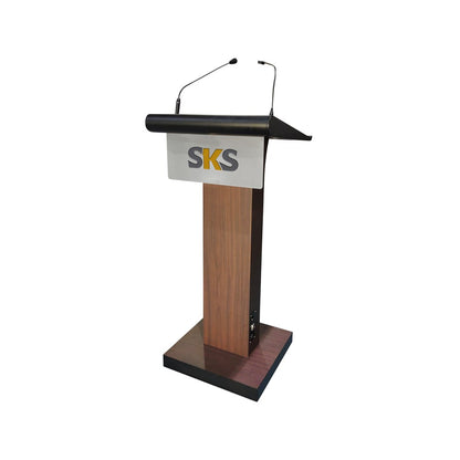 SKS Rostrum PREMIUM, Lamp/Mic, Plywood/Stainless Steel