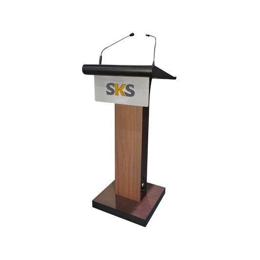 SKS Rostrum PREMIUM, Lamp/Mic, Plywood/Stainless Steel